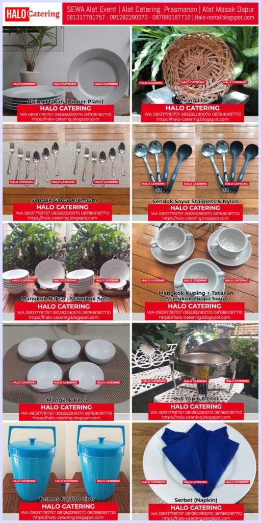 Rental Alat Makan, Peminjaman Alat Katering, Halo Catering